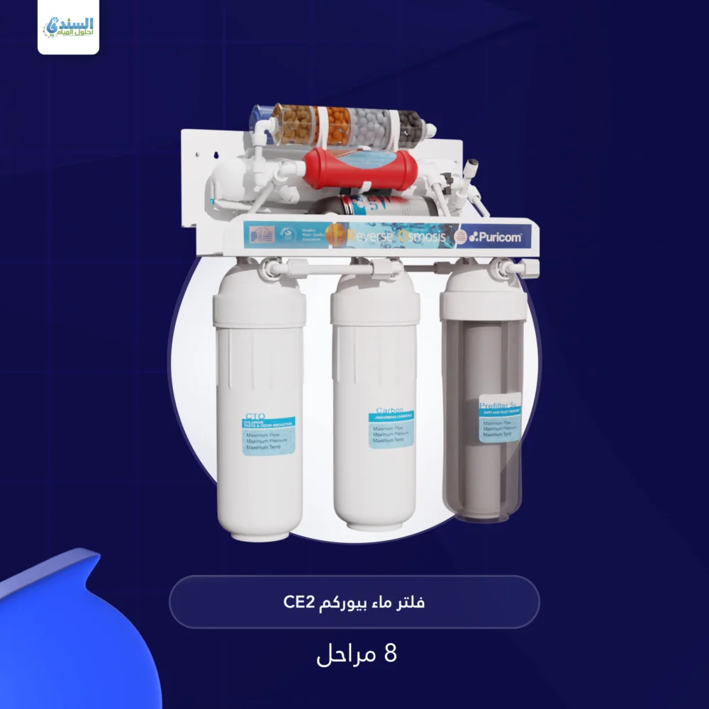 ⁦باكدج فلتر ماء بيوركم 8 مراحل ce2 + برادة مياه سوفتك⁩ - الصورة ⁦2⁩