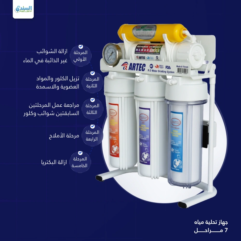 جهاز تنقية المياه المنزلي 7 مراحل